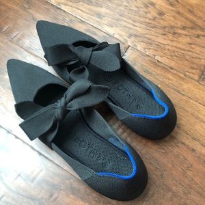 Rothy’s Mary Jane tie flats black size 8